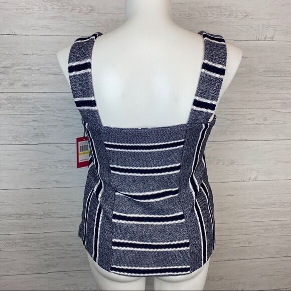 Vince Camuto Striped Square Neck Tank Top - Picture 4 of 6